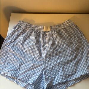 Blue Checkered Shorts